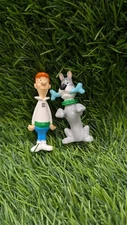 George Jetson & Astro Dog -"The Jetsons" - 1990 Applause Figures Bundle Lot 2.5"