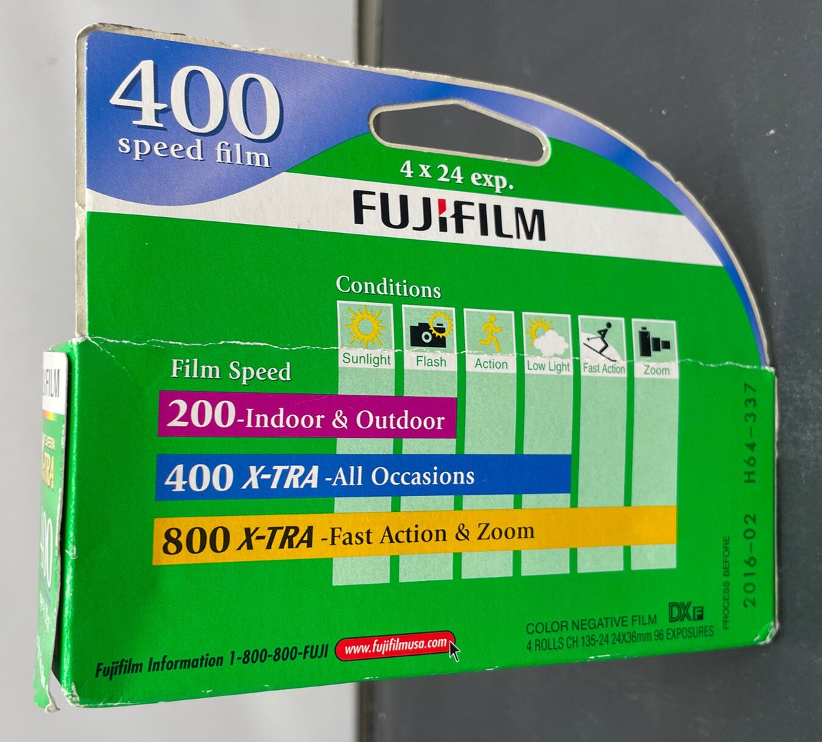 Fujifilm Fuji 400 Color 35mm Camera Film 4 Pk ISO 24 Exposure EXP