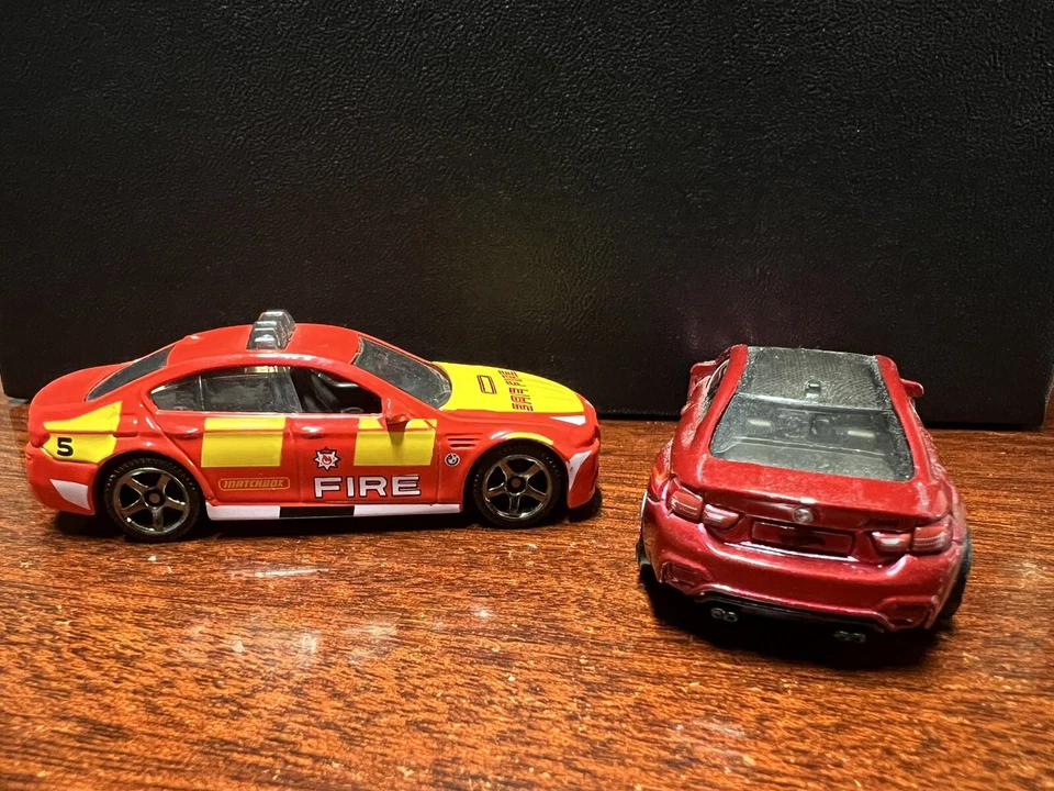 Спичечный коробок MBX Rescue BMW M5 пожарная часть аварийный автомобиль отдельно с M4 HW - Изображение 4 из 4