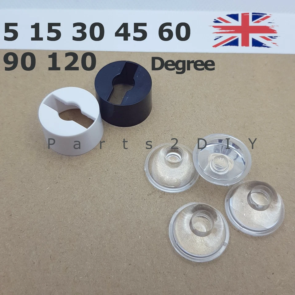 1W 3W LEDs LENS Aquarium Grow PAR Head Light Lenses Diffused Focused Angle Beam