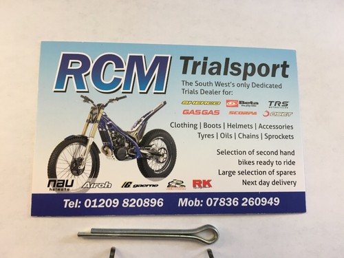 Beta MINI TRIAL HYDRAULIC DISC BRAKE PADS ELECTRIC TRIALS BIKE WITH SPLIT PIN - Picture 3 of 3
