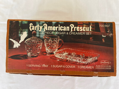Anchor Hocking's Early American♪ Anchor Hocking Early American Prescut 4 Piece Sugar And