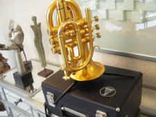 Kühnl & Hoyer B-Taschentrompete „POCKET“ – Malte Burba Edition  in Goldmessing