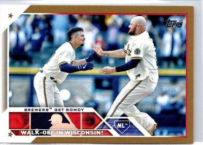 2023 Topps #457 Brewers Get Rowdy /2023 Gold