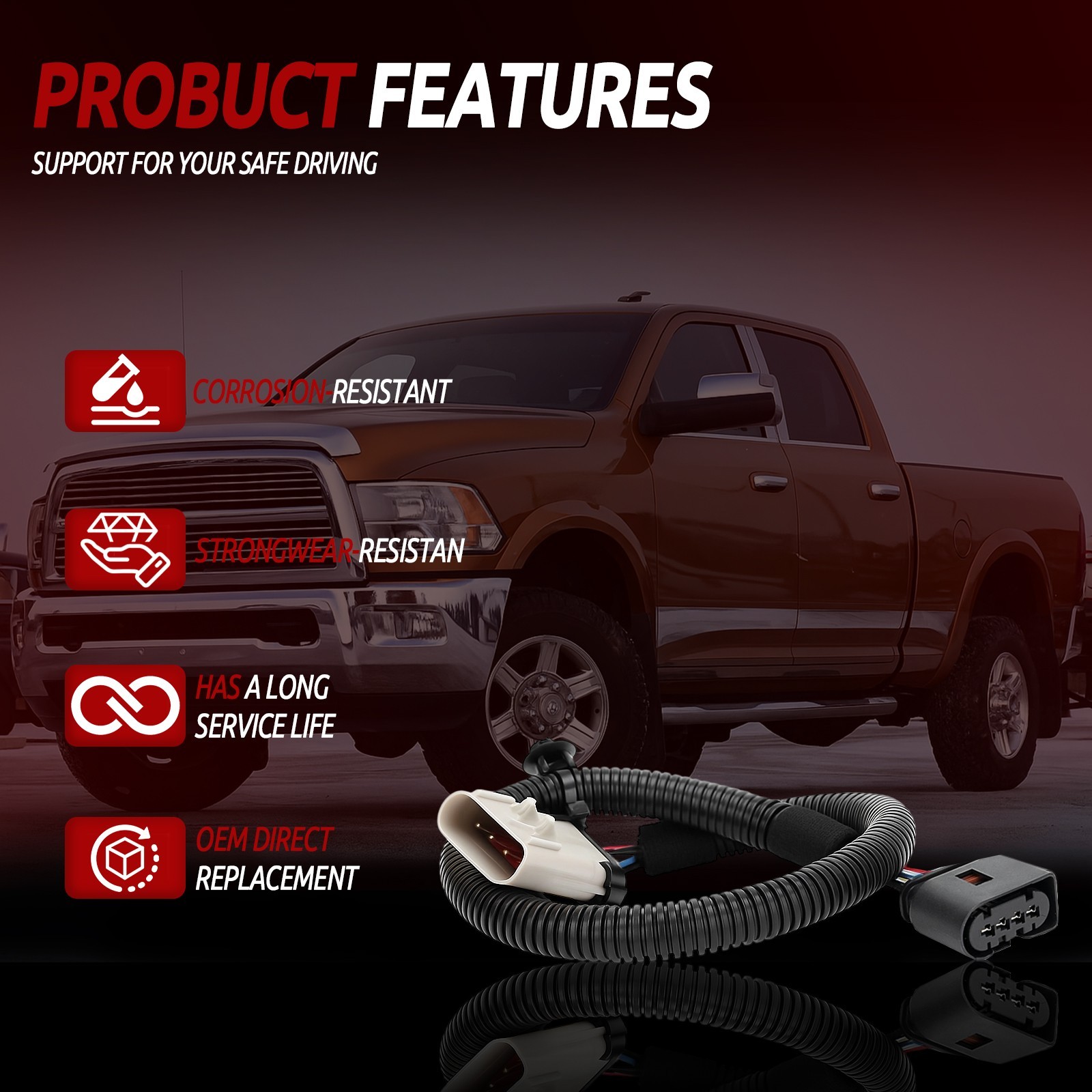 Turbo Actuator Adapter Harness Fit 6.7L Dodge Cummins HE300VG / HE351VE ...