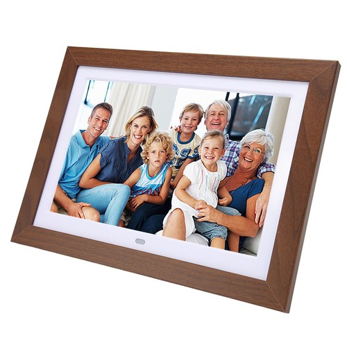 Wood Digital Photo Frame 10.1 Inch Hd Ips Screen Video Music Electronic Pict IDM - Picture 2 of 12
