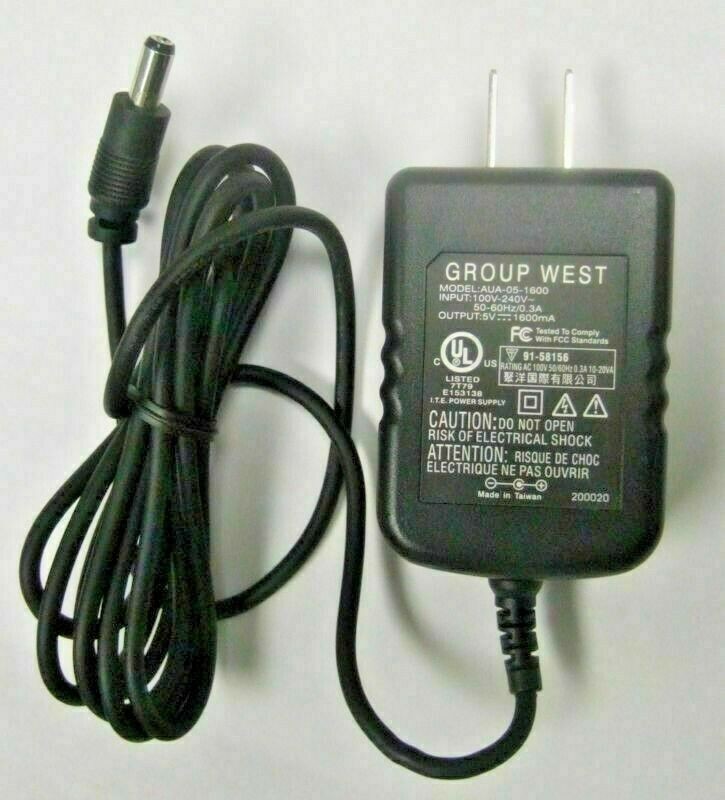 Group West AC Adapter AUA-05-1600 5V Power Supply 1600mA NEW Charger
