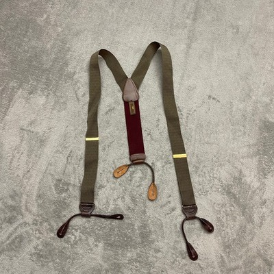 Trafalgar Suspenders Braces Men Brown Classic Adjustable Straps
