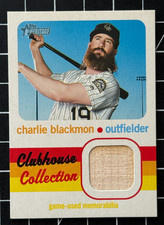 Charlie Blackmon 2020 Topps Heritage Clubhouse Collection Bat Relic Colorado