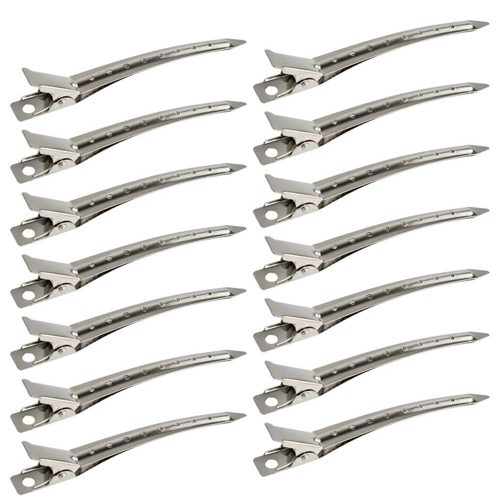 24-Pack 3.5-Inch Rustproof Metal Duck Bill Alligator Curl Clips