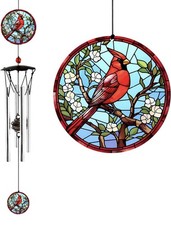 24" Cardinal Wind Chimes for Outside Garden Decor Windchimes