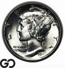 1941-S Mercury Dime, Strong Bands, Solid Gem BU++