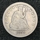 1858 25C Seated Liberty Quarter