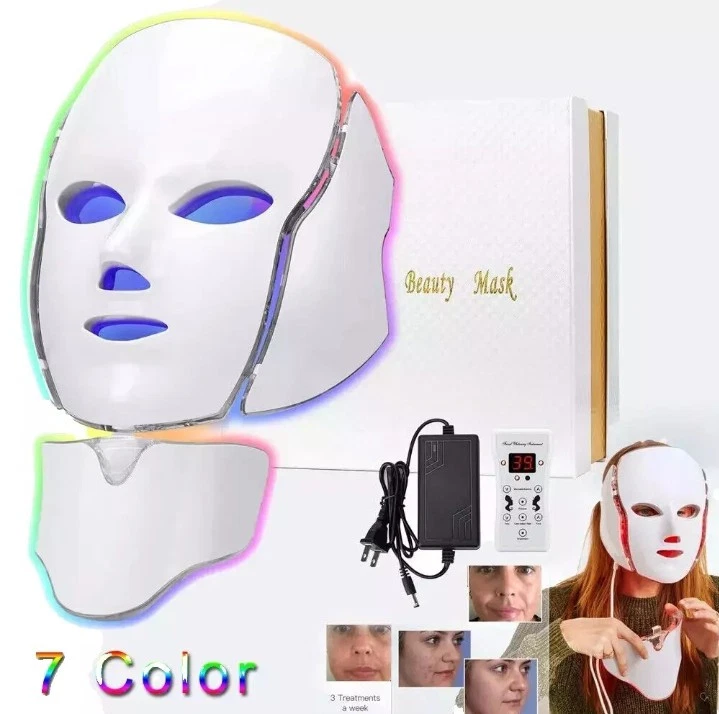 Missing Remote&Power Cord 7 Color LED Light Therapy Face  Neck Mask....... ...CP - Image 3 of 4