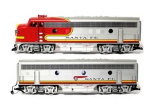 LGB 'G' GAUGE 2-CAR SANTA FE RED/GREY WARBONNET F7A/F7B #347C DIESEL LOCOMOTIVE