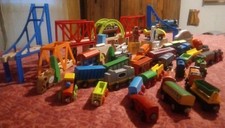 Huge Lot Brio Thomas  Friends Melissa And Doug Wooden Trains People Signs Tonka