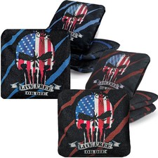 Cornhole Bags, Weather Resistant Dual Sided Slick and Stick Corn Hole Bean Ba...