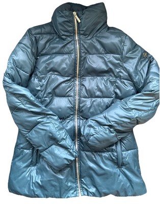 Michael Kors Down Puffer Jacket Coat Quilted Down Dark Green Women s Size M