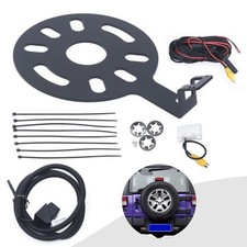 For Jeep Wrangler JK 2007-2018 Rear View Backup Camera Kit w/ Spare Tire Bracket