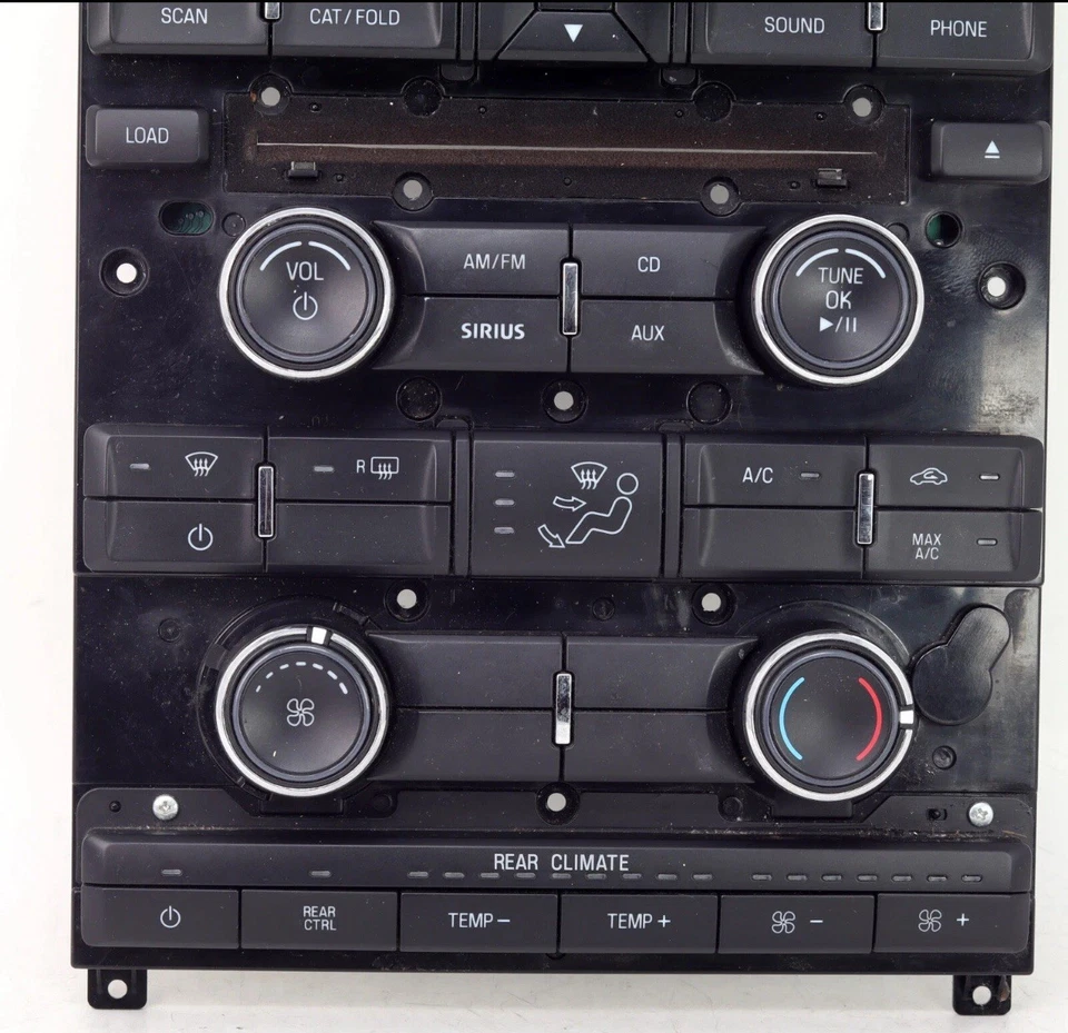 Módulo de panel de control climático Ford Flex 2009-2011 Radio Face AC HVAC - OEM Foto 4 de 4