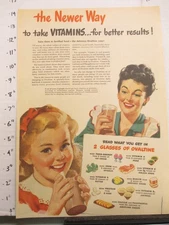 newspaper ad 1945 American Weekly OVALTINE drink mix vitamins "N*wer Way"