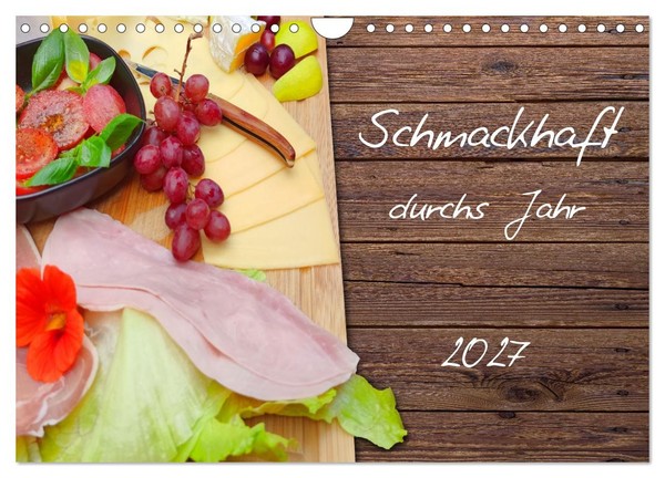 "Calendar 2027 · US Version · Tasty Through The Year (Wall Calendar 2027 12\" × 8\""-image