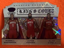 WESTBROOK HARDEN CAPELA 2019-20 CROWN ROYALE BASKETBALL KING'S COURT #12 ROCKETS