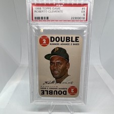 Topps 1968 Game Roberto Clemente #6 PSA 5 EX Pittsburgh Pirates