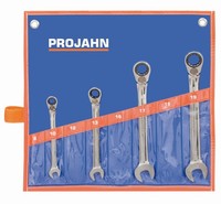 Projahn Geartech RatschenschlüSsel-Set Metrisch Umschaltbar 4-Teilig 10 - 19 Mm