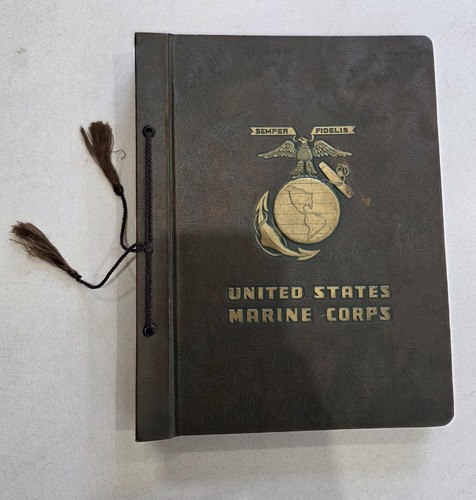Vintage United States Marine Corps Photograph Album From 1950s with Photos