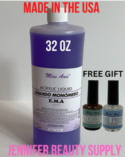 MISS ANA ACRÍLICO LÍQUIDO MONÓMERO PROFESIONAL ACRÍLICO SISTEMA DE UÑAS 32 OZ "EMA"