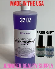 MISS ANA ACRYLIC LIQUID MONOMER PROFESSIONAL ACRYLIC NAIL SYSTEM  32 OZ "EMA"