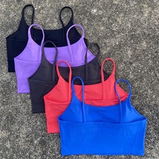 Sports Bra Women's Backless High Impact Fitness Crop Top Breathable Stretch