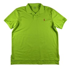 Polo Ralph Lauren Polo Shirt Mens XL Green Solid Performance Golf Stretch Logo
