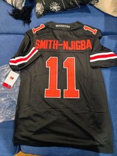 NEW BLACKOUT Jaxon Smith-Njigba JSN Ohio State OSU Buckeyes Stitched 11