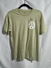 Volkswagen VW Beetle  Oh Happy Day  Retriever Dog Men  s Size Small T-Shirt Olive