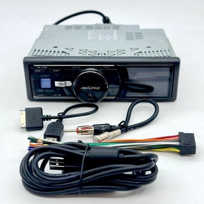 Alpine iDA-X100 1 Din Car Stereo Removable Face USB TESTED Harness & iPod Cable