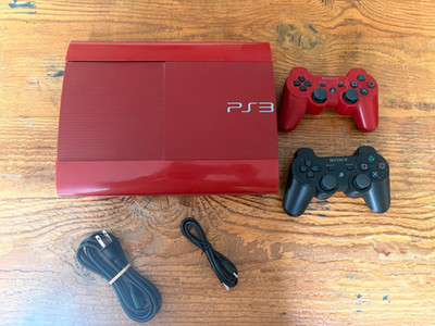 PlayStation 3 Super Slim - Garnet Red CECH-4001C - TESTED AND WORKING - 500GB