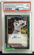 2024 Bowman Chrome - Mega Box Roman Anthony Green Mojo Auto /99 PSA 9