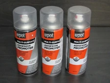 3 cans UPOL UP2096 PREMIUM SPRAY ADHESION PROMOTER CLEAR 10oz.