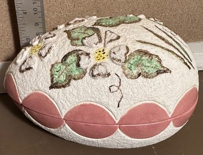 Hand painted porcelain easter egg trinket box