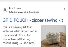 Bookhou Grid Pouch Zipper Sewing Kit