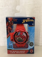 NEW Marvel Spider-Man Flashlight LCD Watch Kids 6 Spiderman Digital Time