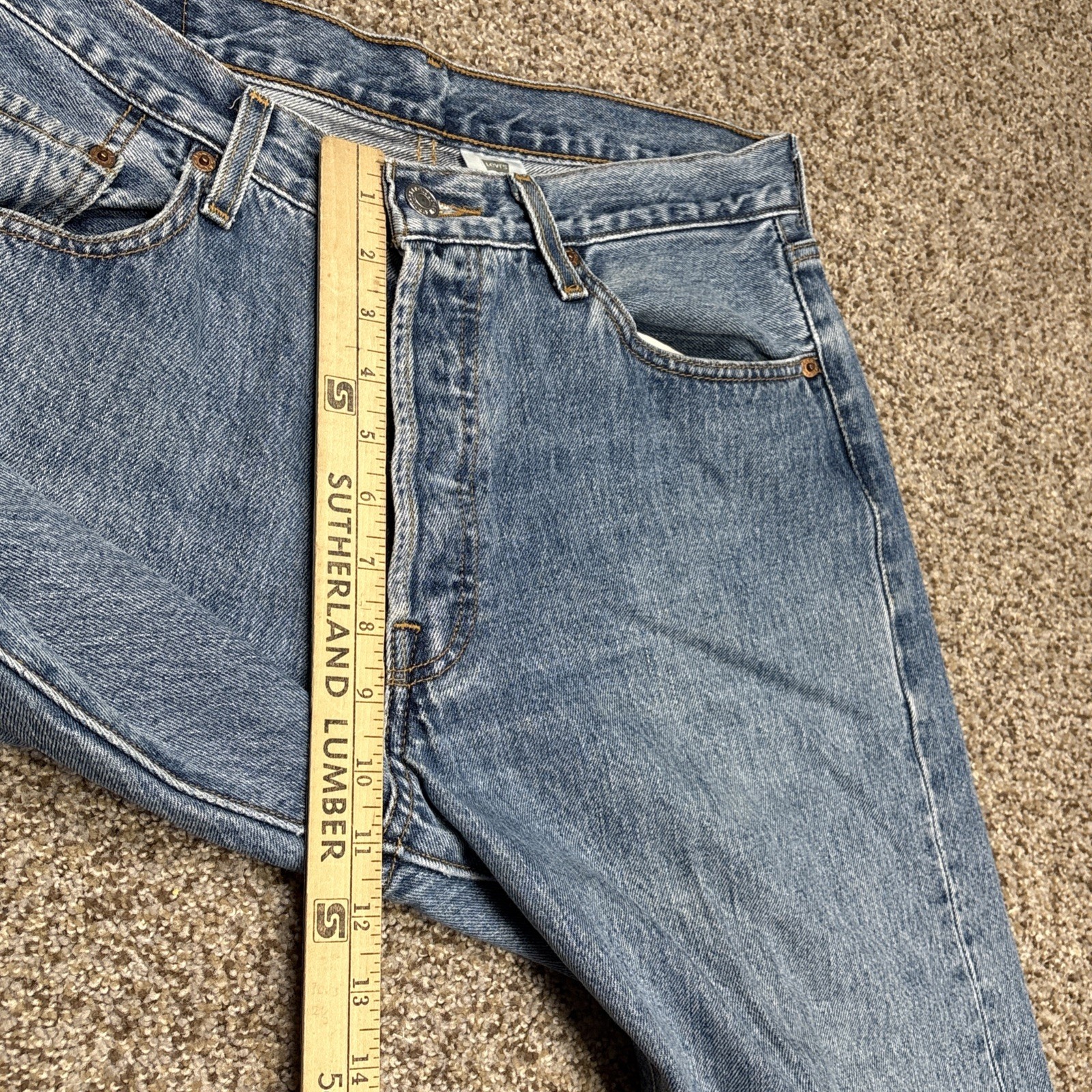 Levis 501 XX Jeans 34x30 Straight Leg Button Fly Denim Fits 32 X 28.5 - View 7