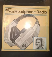 Vintage Tandy FM/AM Headset Radio 12-186 New Old Stock 
