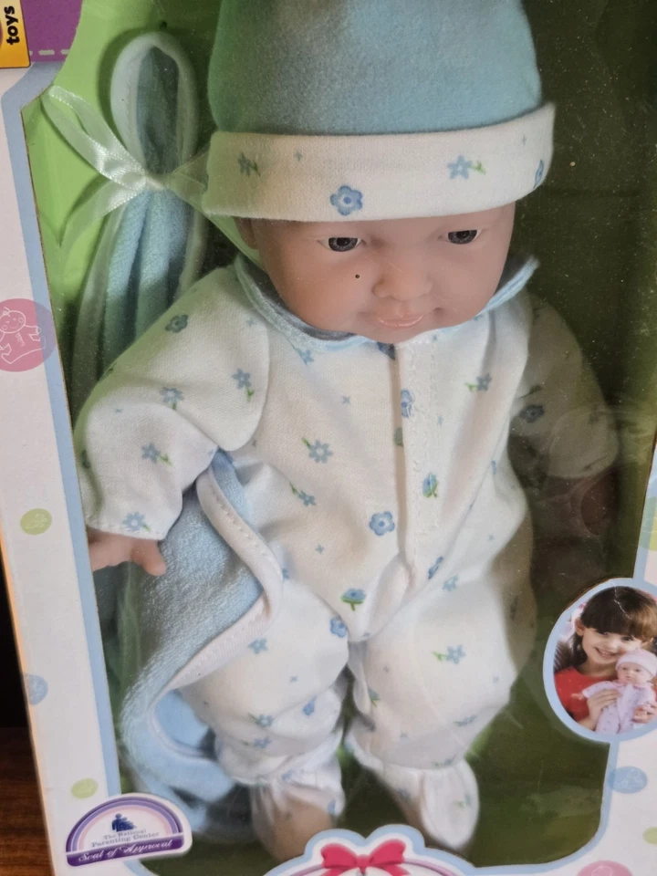 Muñeca La Baby Cuerpo Suave Azul Niño 11" NUEVA Foto 2 de 4