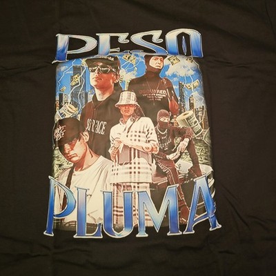 PESO PLUMA T-shirt Mexican Rapper Hip Hop Rap Tee Men's 100% Cotton Black New XL