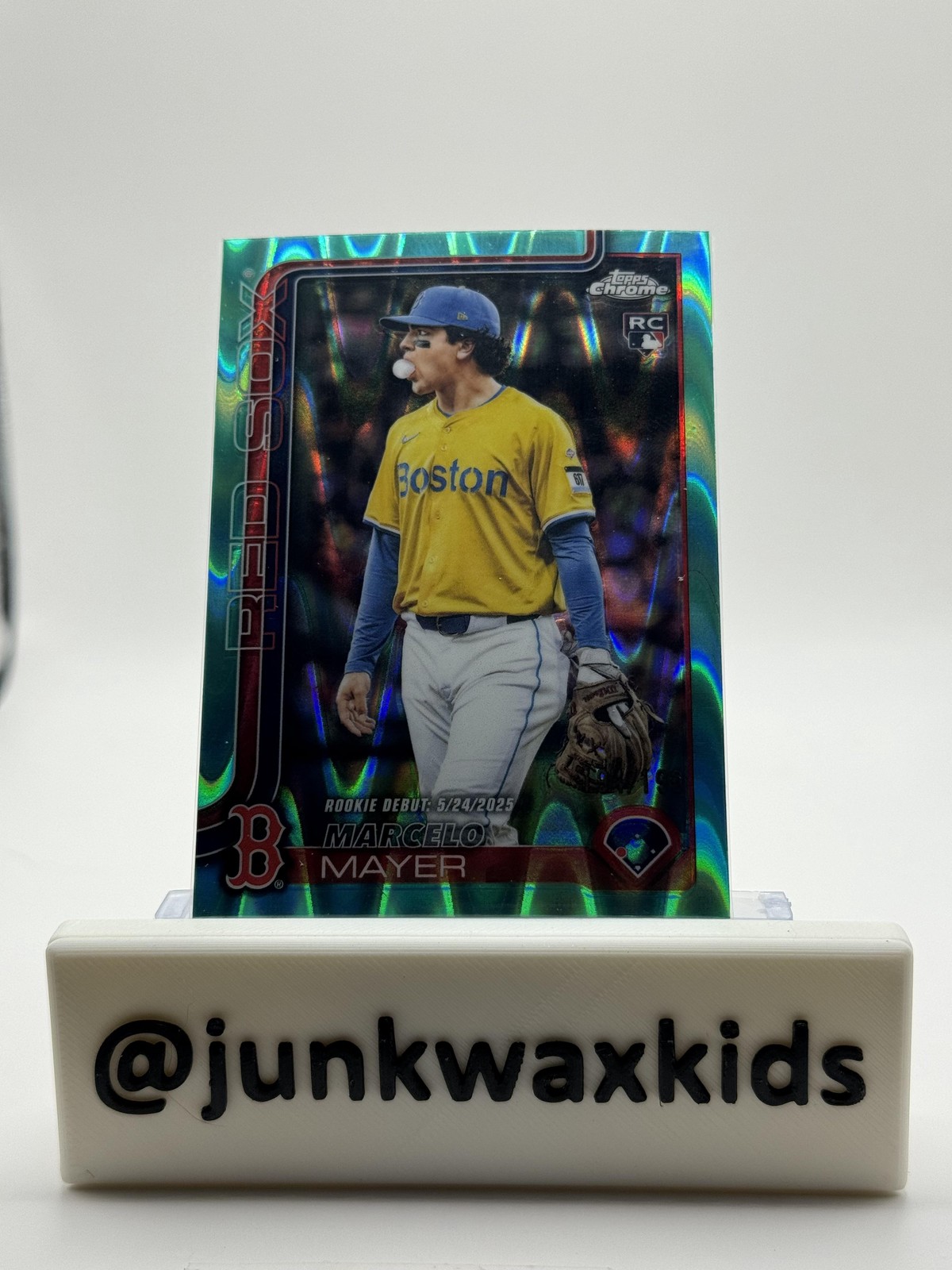 2025 Topps Chrome Update #USC117 Marcelo Mayer Aqua Raywave #/199