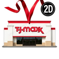 TJ Maxx Acrylic Christmas Ornament Retail Store Shopping Fashion Gift 026