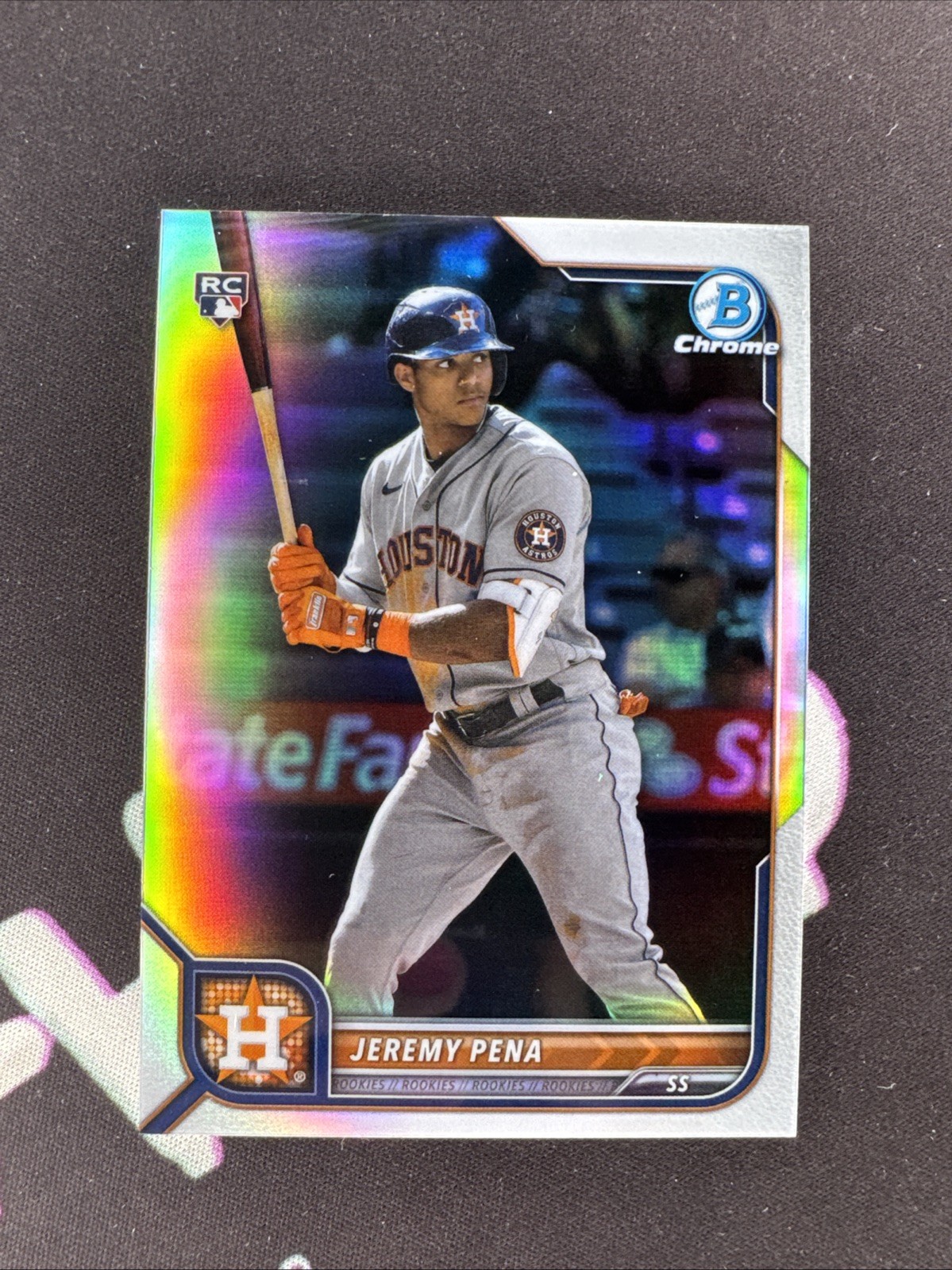 2022 Bowman Chrome #35 Jeremy Pena Refractor #'d /499 eb1
